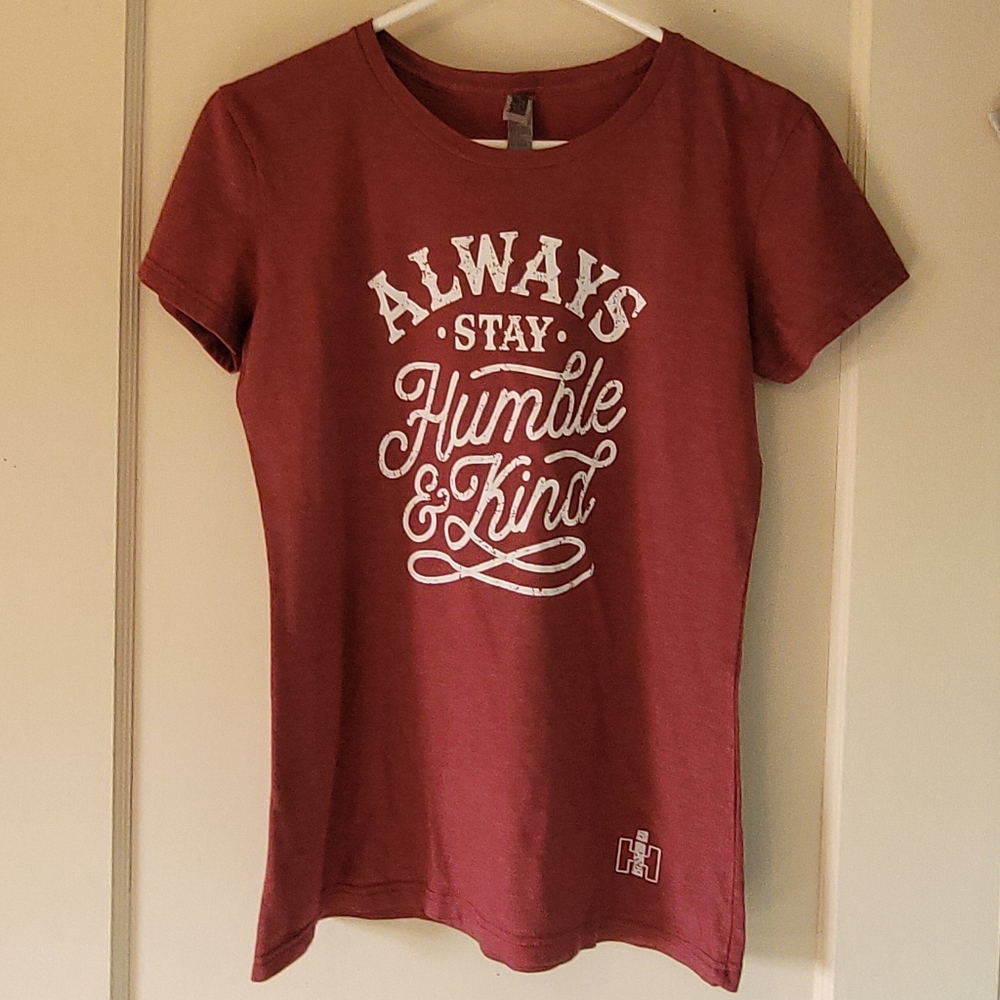 Instant Message Burgundy Always Stay Humble & Kind Graphic T-Shirt